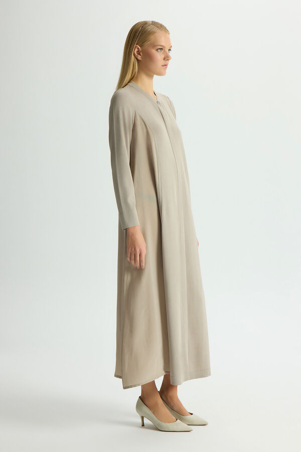 Gizli Patlı Düz Renk Triko Kap Stone - 4