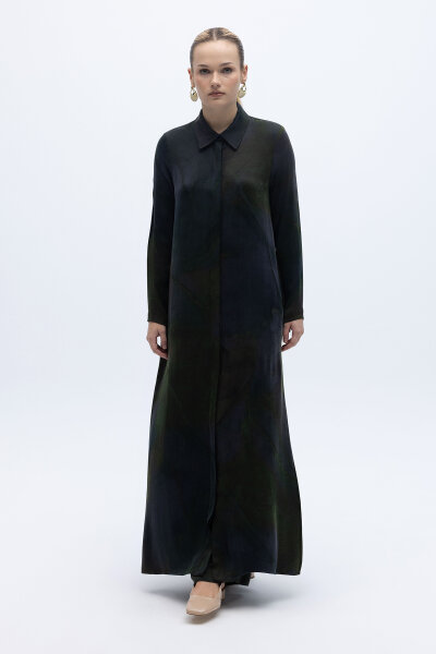 Gizli Patlı Renkli Uzun Kap Lacivert - 1