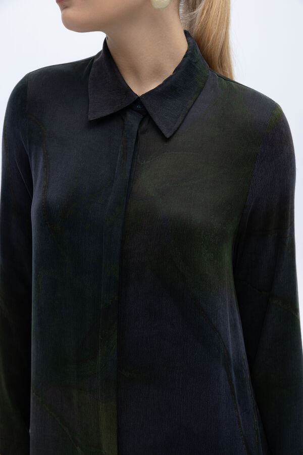 Gizli Patlı Renkli Uzun Kap Lacivert - 3