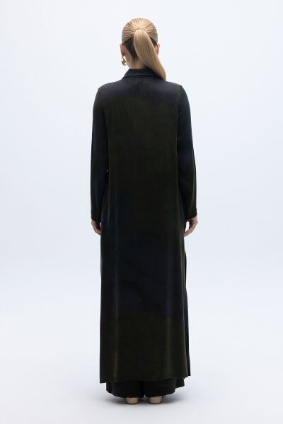 Gizli Patlı Renkli Uzun Kap Lacivert - 4