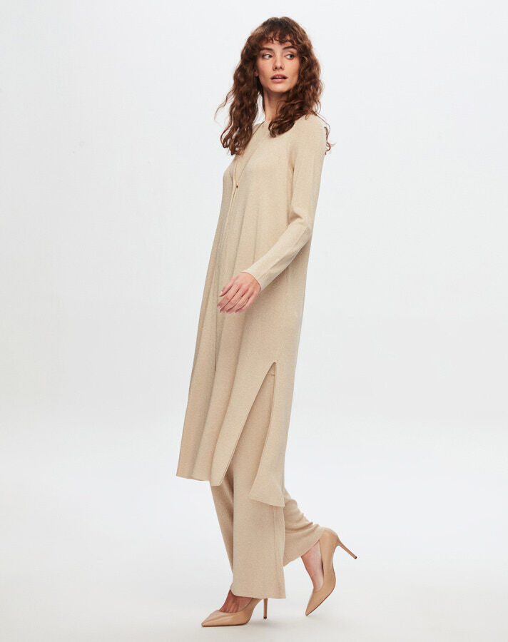 T24Y-9015 Glittery Long Cardigan - 1