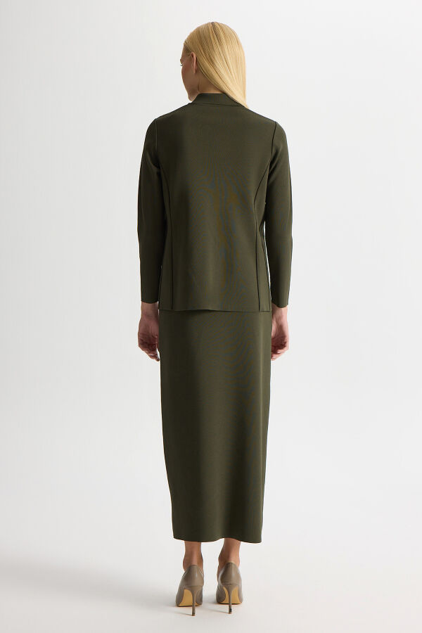 Gömlek Yaka Cepli Elegant Ceket Haki - 2