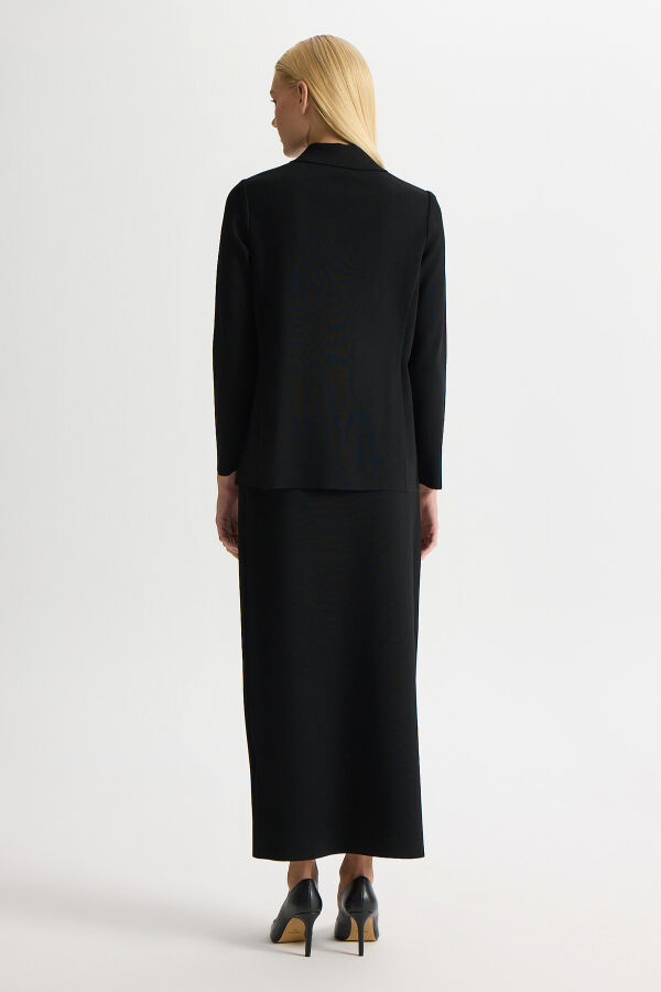 Gömlek Yaka Cepli Elegant Ceket Siyah - 2