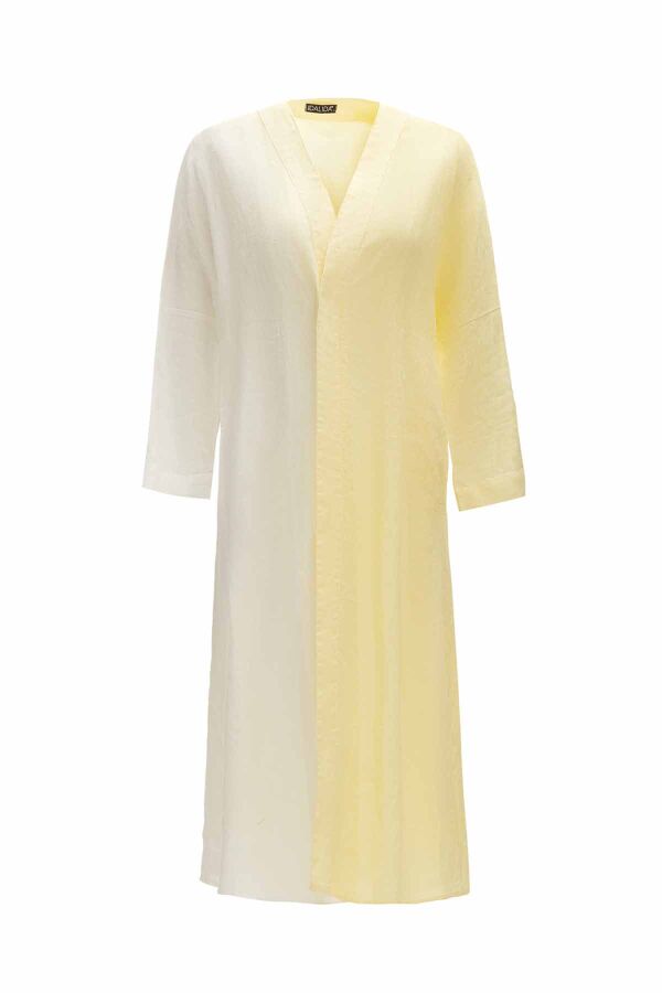 Gradient Long Linen Jacket - 4