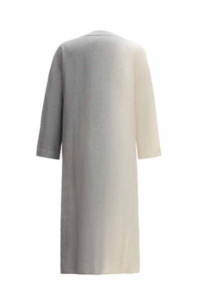 Gradient Long Linen Jacket - 9