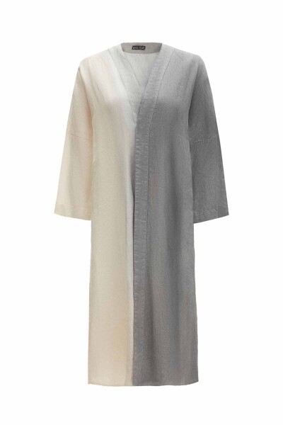 Gradient Long Linen Jacket - 8