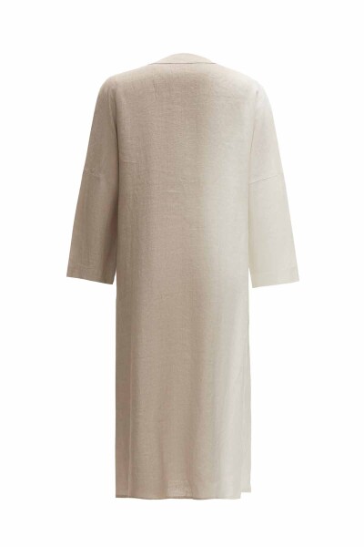 Gradient Long Linen Jacket - 11