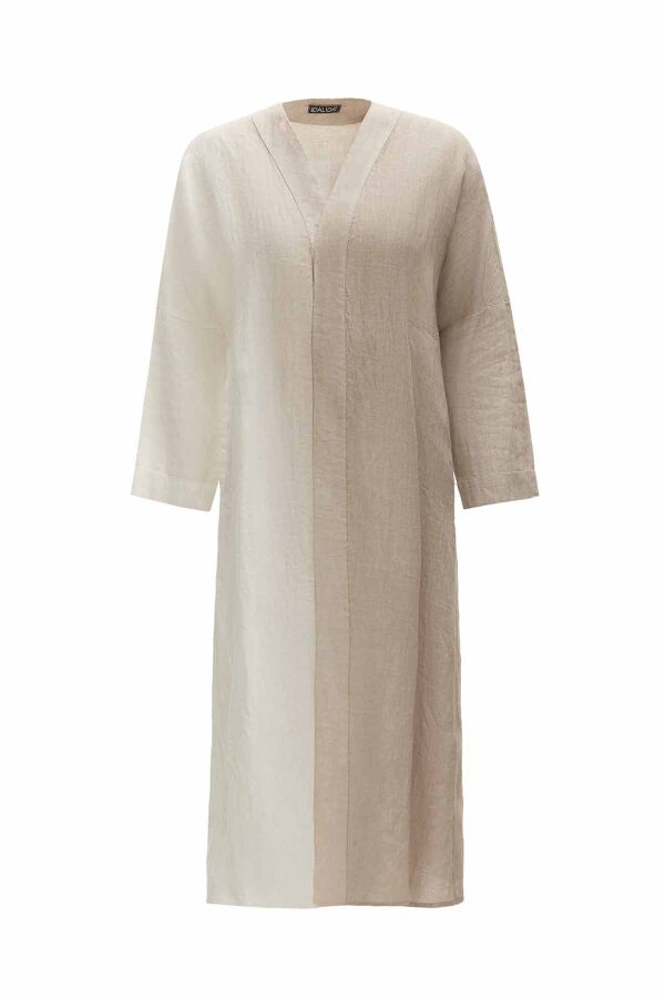 Gradient Long Linen Jacket - 10