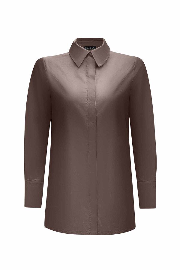Hidden Placket Poplin Shirt - 4