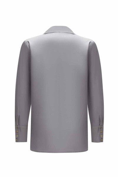 Hidden Placket Poplin Shirt - 6