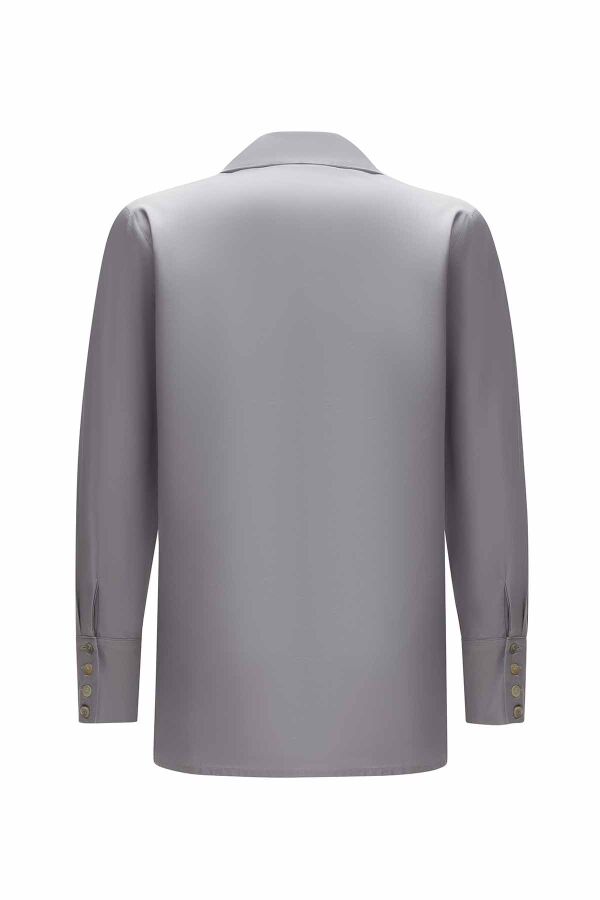 Hidden Placket Poplin Shirt - 6