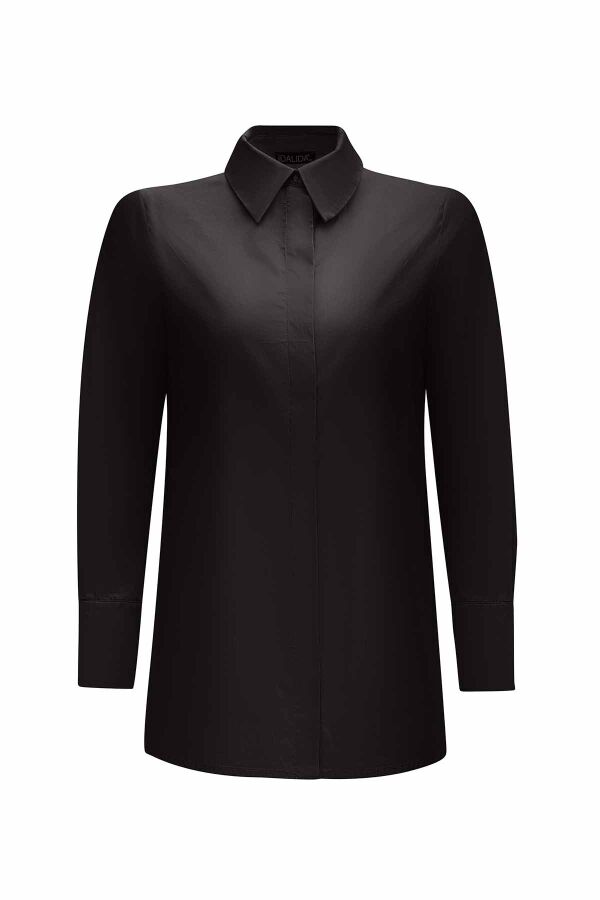 Hidden Placket Poplin Shirt - 7