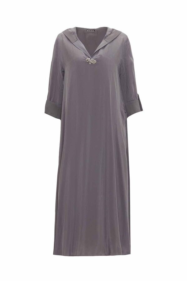 Hooded Detailed Cupro Set - 9