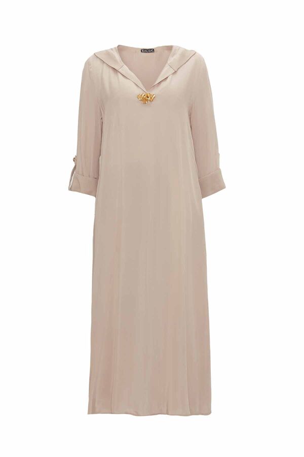 Hooded Detailed Cupro Set - 1