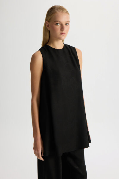 Jacquard Sleeveless Tunic - MISS DALIDA