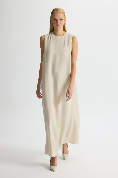 Jakarlı Kolsuz Elbise Stone - 3