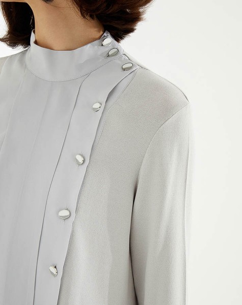 T23Y-6036 Magnificent Collar Cupra Detailed Knitwear Tunic - 12