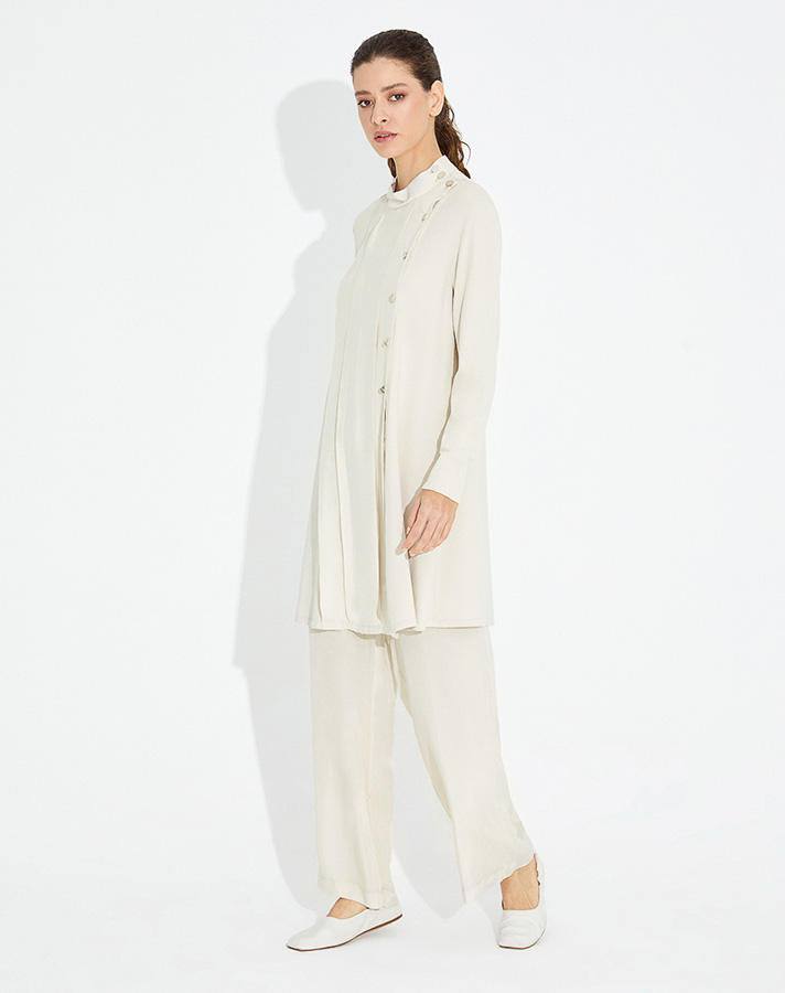 T23Y-6036 Magnificent Collar Cupra Detailed Knitwear Tunic - 10