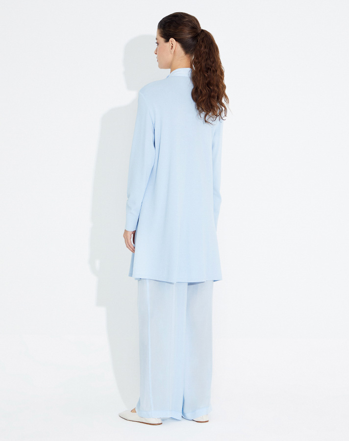 T23Y-6036 Magnificent Collar Cupra Detailed Knitwear Tunic - 9
