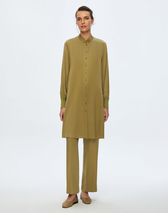 T24K-3001 Command Collar Cupro Shirt - 4
