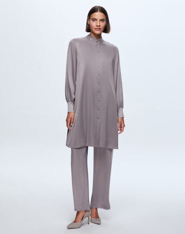 T24K-3001 Command Collar Cupro Shirt - 1