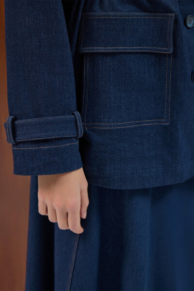 Denim Jacket with Cargo Pocket - 3