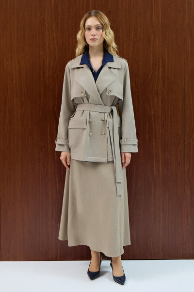 Kargo Cepli Denim Ceket Stone - MISS DALIDA