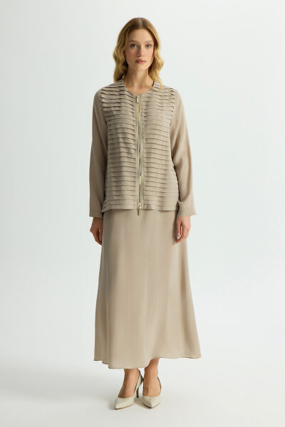 Cupro Skirt with Folded Detail 