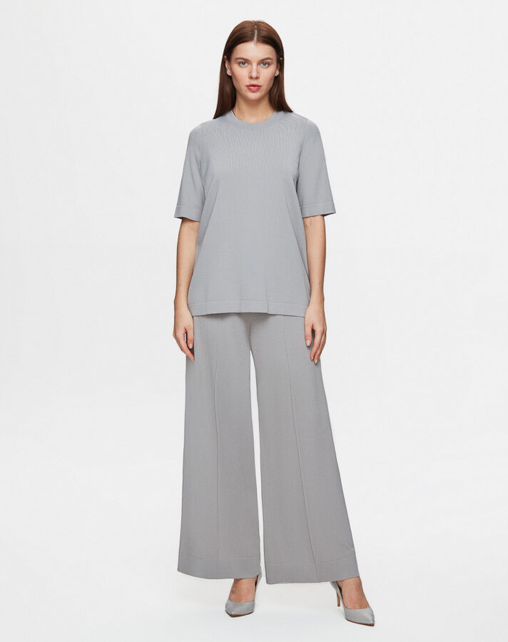  Kısa Kollu Triko Basic Tunik - 1