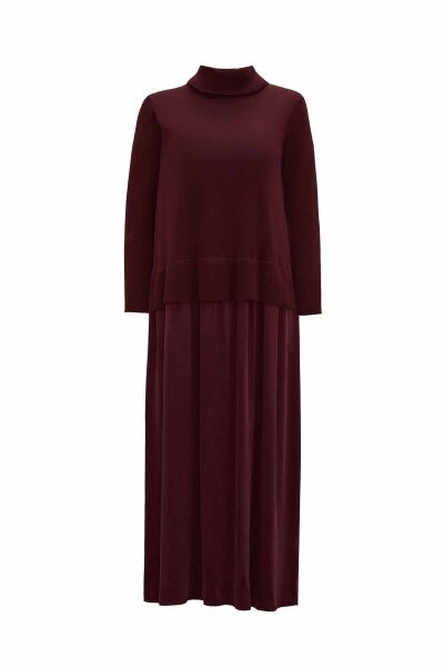 Knit Cupro Burgundy Dress 