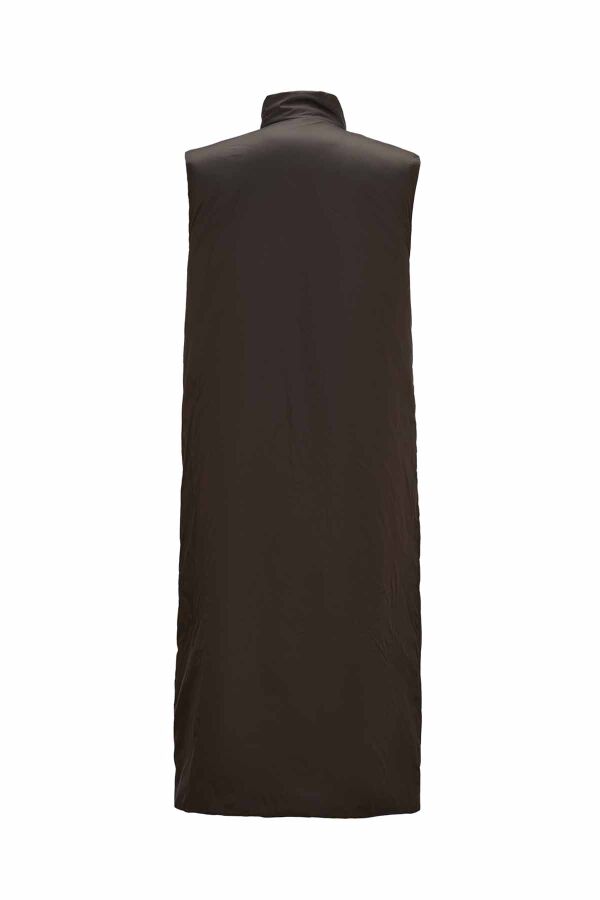 Knitwear Lined Raincoat Vest - 2