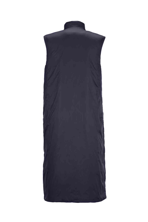 Knit-Lined Rainproof Navy Vest | Miss Dalida - 2