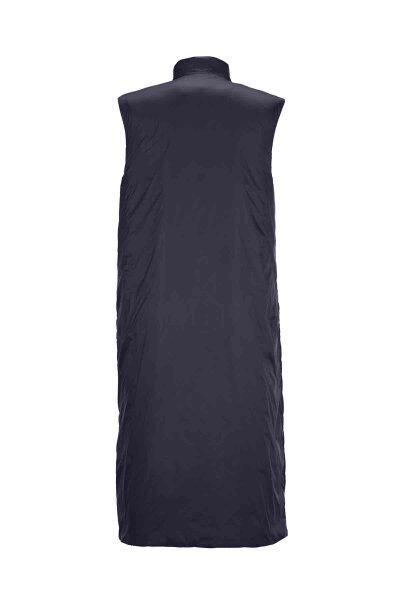 Knit-Lined Rainproof Navy Vest | Miss Dalida - 2