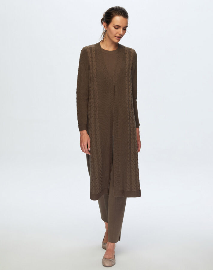 T24K-9019 Hair Braided Long Cardigan - 5