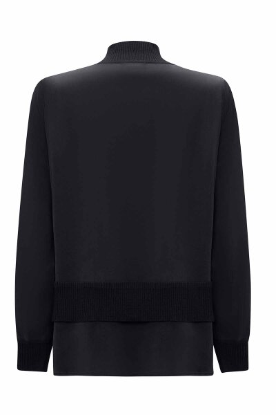 Knitted Band Detailed Cupro Tunic - 2
