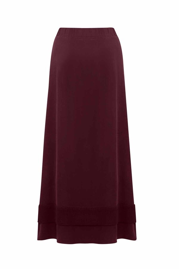 Knitted Tape Detailed Cupro Skirt - 1