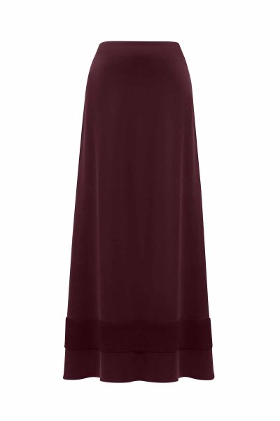 Knitted Tape Detailed Cupro Skirt - 2