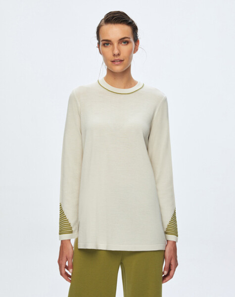 T24K-6002 Knitted Detailed Knitwear Tunic - 12
