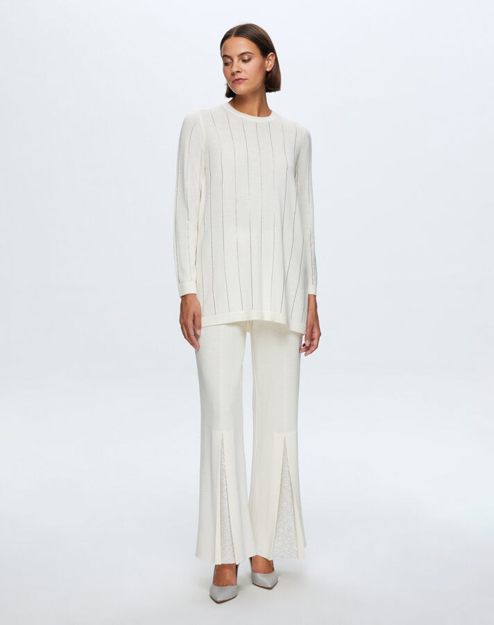 T24K-7011 Knitwear Trousers with Stones - 1