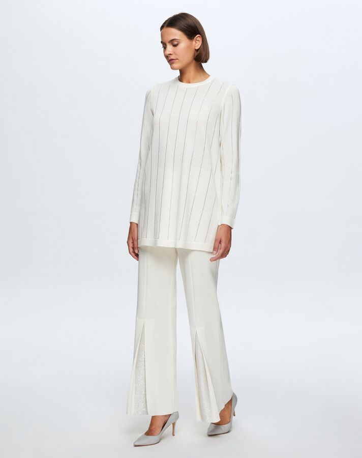 T24K-7011 Knitwear Trousers with Stones - 2