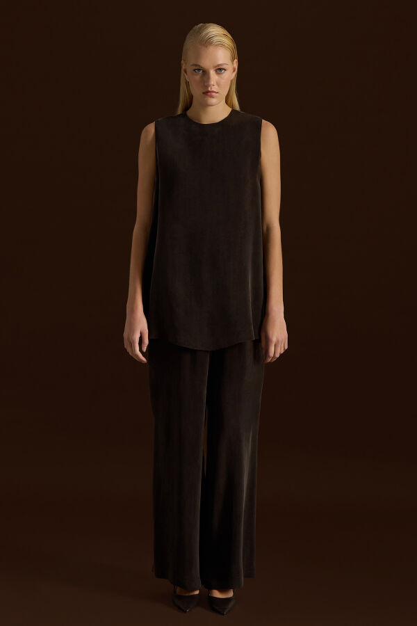 Sleeveless Cupro Tunic - 3