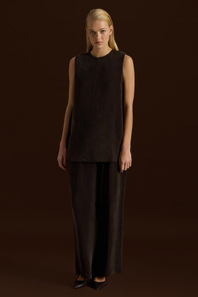 Sleeveless Cupro Tunic - 4