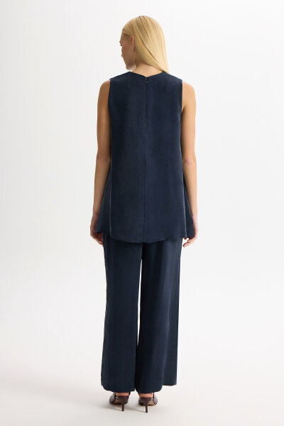 Sleeveless Cupro Tunic - 4