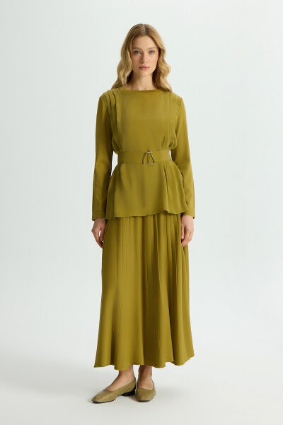 Pleated Skirt with Bodice - 1