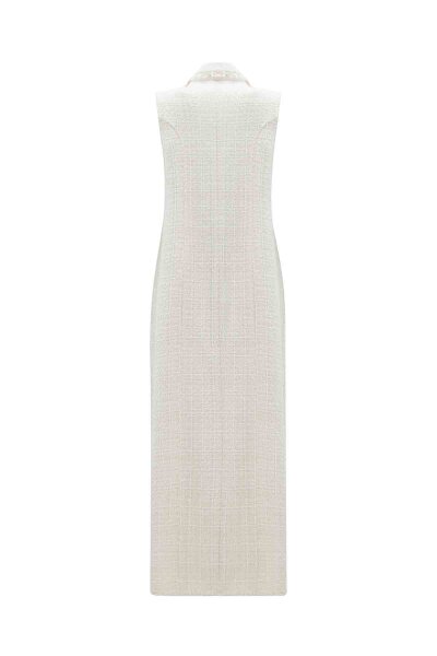 Kruvaze Kesim Tüvit Ekru Ceket - MISS DALIDA (1)