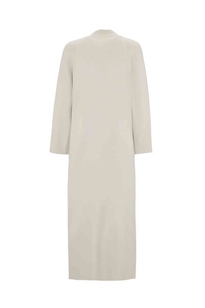 Long Cardigan with Leather Tie Detail Stone - 2