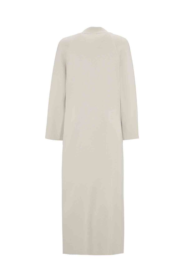 Long Cardigan with Leather Tie Detail Stone - 2