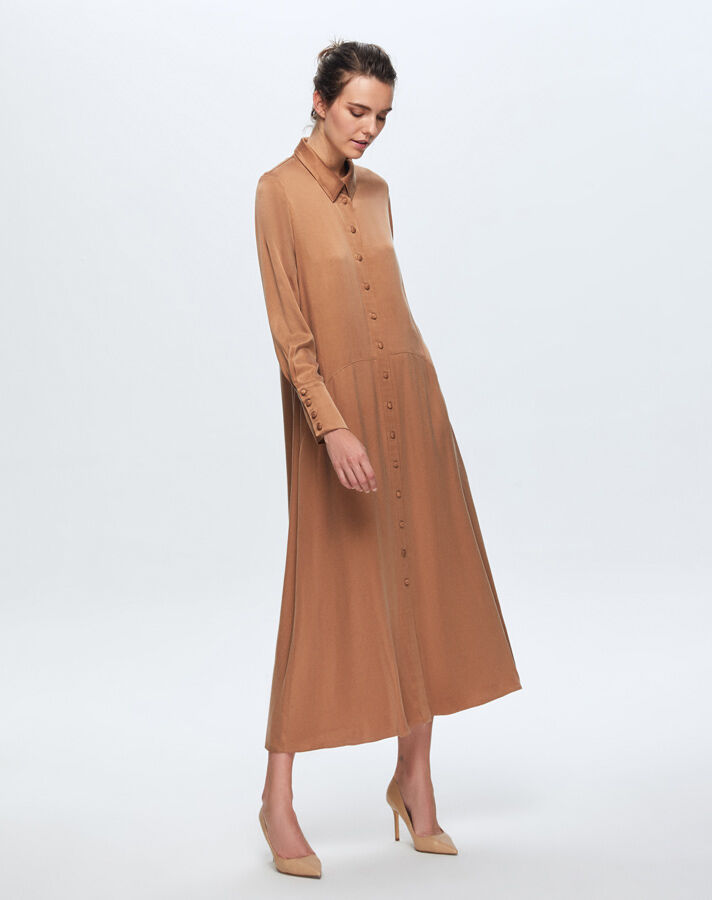 T24K-4006 Long Cupro Dress - 5