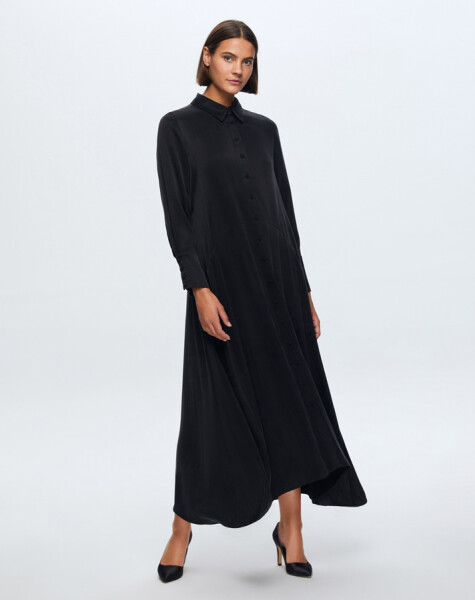 T24K-4006 Long Cupro Dress - 8