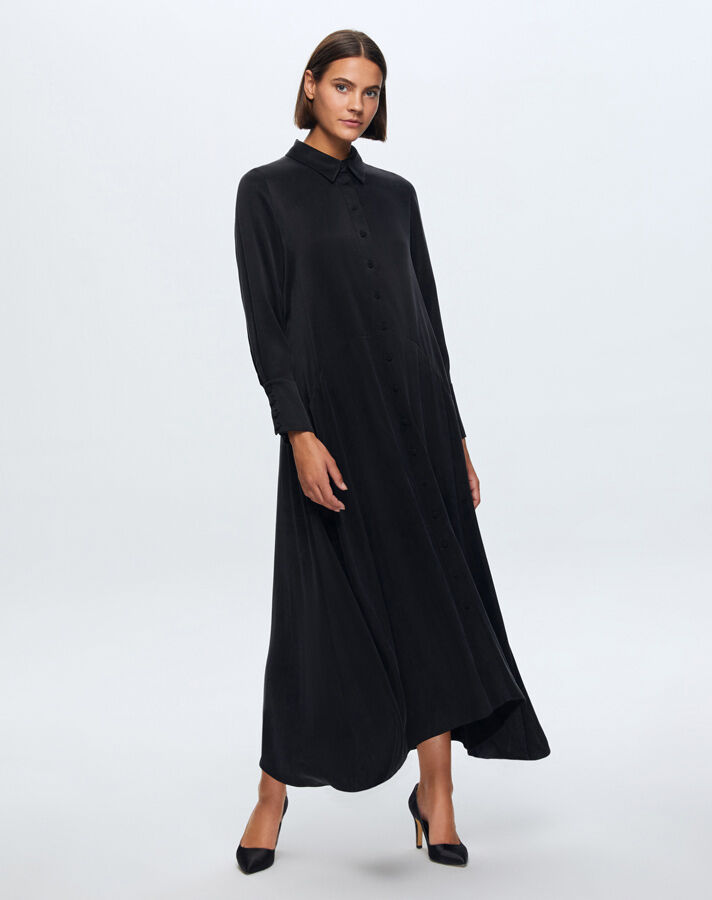 T24K-4006 Long Cupro Dress - 8